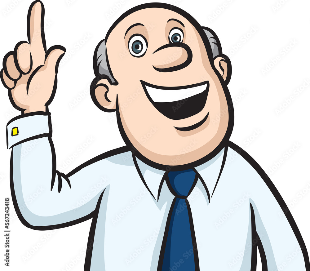 cartoon bald businessman with speech bubble on white background - PNG image with transparent background cartoon bald businessman with speech bubble on white background - PNG image with transparent background