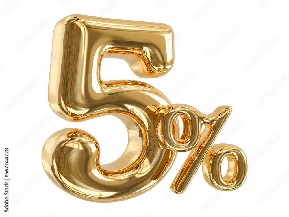Discount 5 Percent Number Gold with Generative AI Discount 5 Percent Number Gold with Generative AI