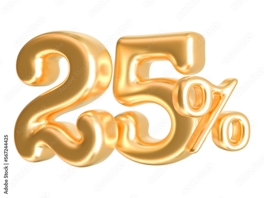 Discount 25 Percent Number Gold with Generative AI Discount 25 Percent Number Gold with Generative AI