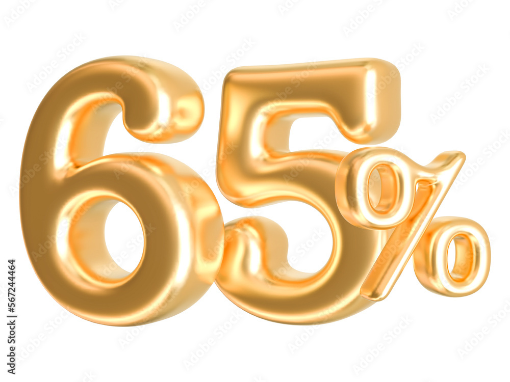 Discount 65 Percent Number Gold with Generative AI Discount 65 Percent Number Gold with Generative AI