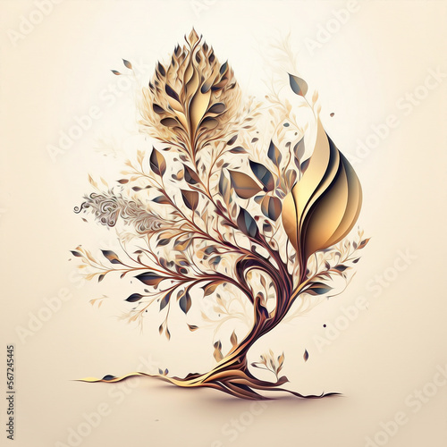 abstract floral background created using generative AI technology