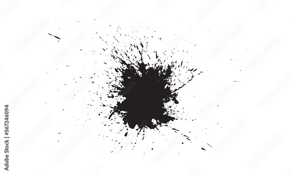 Abstract ink Black Splash Background black watercolor splash isolated on white Abstract ink Black Splash Background black watercolor splash isolated on white