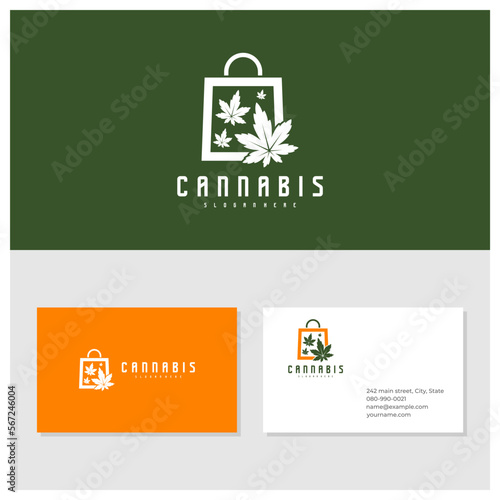 Shop Cannabis logo vector template, Creative Cannabis logo design concepts