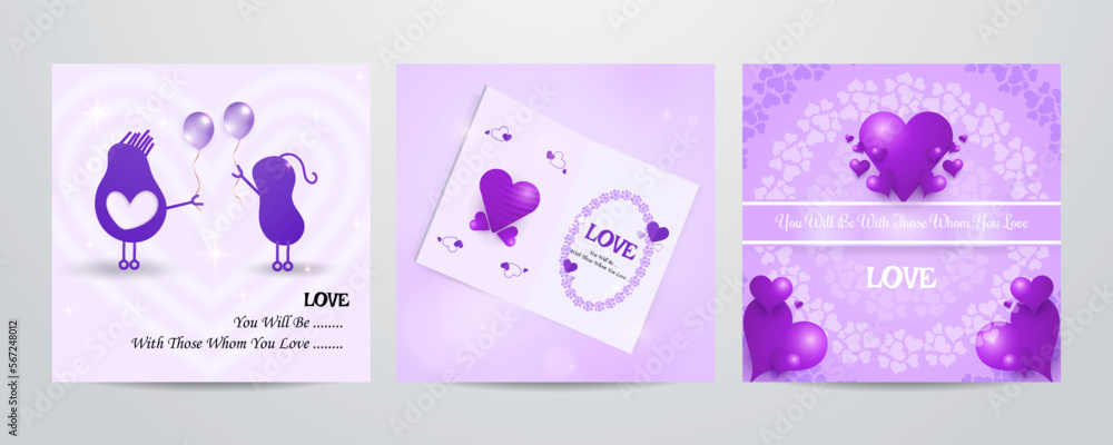 Happy Valentines Day cards, posters, covers set. Abstract minimal templates in modern geometric style with hearts pattern for celebration, decoration, branding, packaging, web and social media banners Happy Valentines Day cards, posters, covers set. Abstract minimal templates in modern geometric style with hearts pattern for celebration, decoration, branding, packaging, web and social media banners