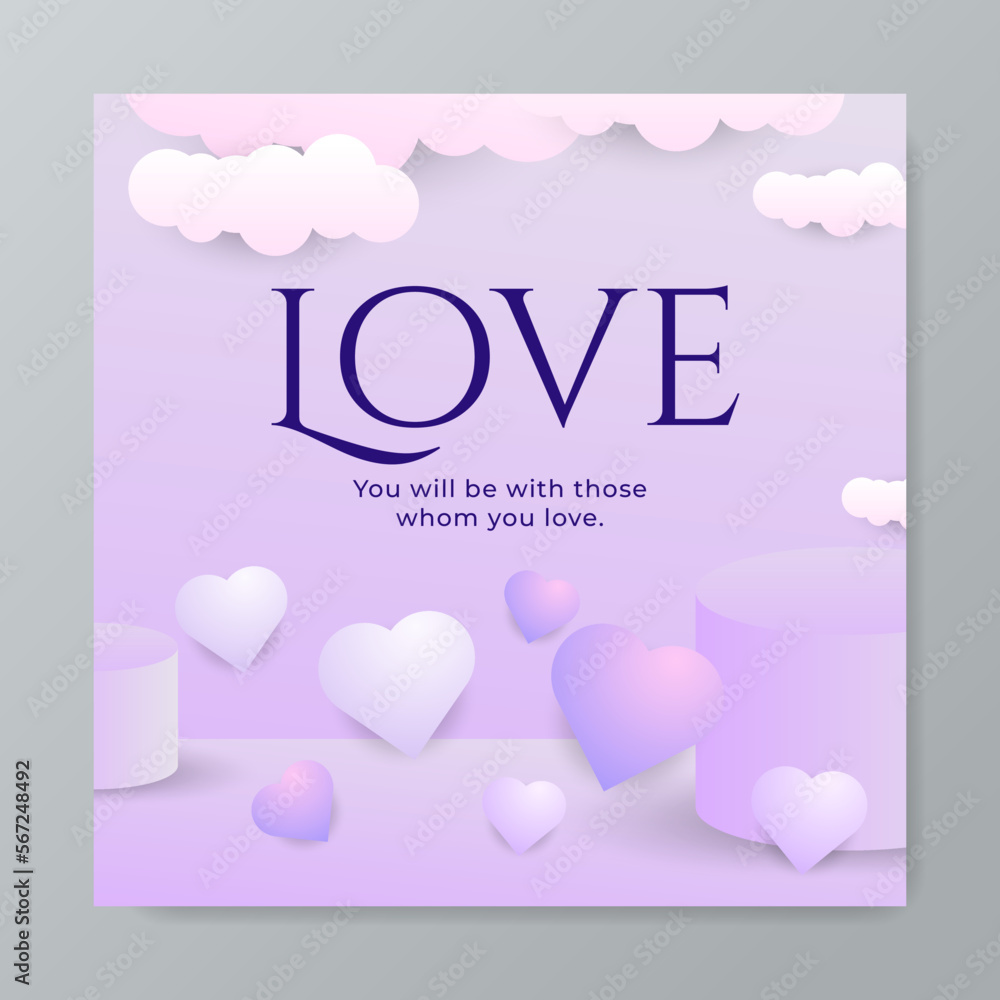 Happy valentine day background with various purple love hearts balloon. Flat lay style greeting composition. Happy valentine day background with various purple love hearts balloon. Flat lay style greeting composition.