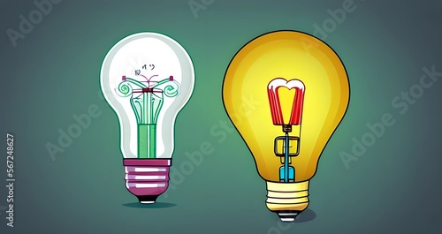 light bulb with background,...
