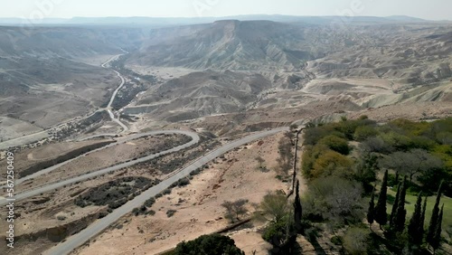 4K High resolution drone video of Ben-Gurion’s, Tomb National Park, Midreshet Ben-Gurion, Midreshet Sde Boker BenGurion, Grave Site- Southern Israel photo