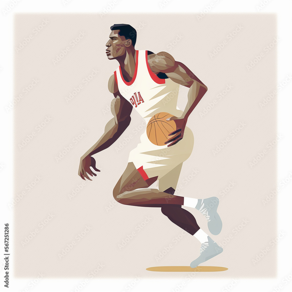 Vector Illustrations of Basketball: A Collection of Sporty Designs.. (AI Generated)