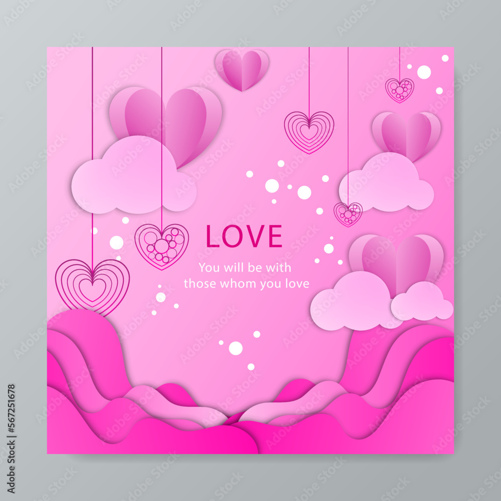 Cute flat design valentines day background. Vector illustration Cute flat design valentines day background. Vector illustration
