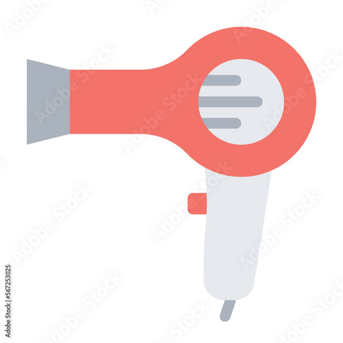 hairdryer flat icon