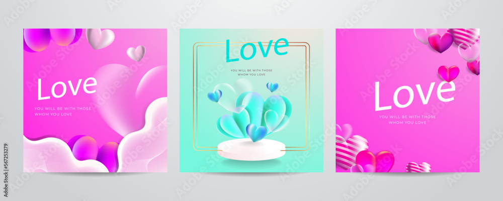 Orange, pink and white hearts with golden confetti on orange background. Vector illustration. Paper cut decorations for Valentine's day design Orange, pink and white hearts with golden confetti on orange background. Vector illustration. Paper cut decorations for Valentine's day design