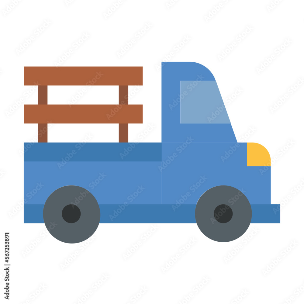 pickup truck flat icon pickup truck flat icon