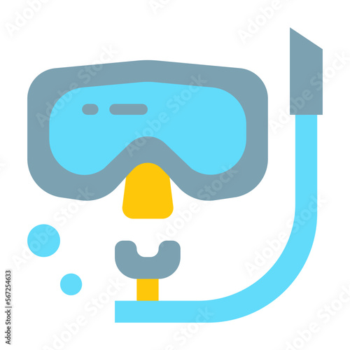 snorkel flat icon