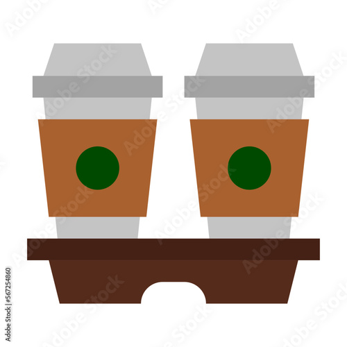 take away flat icon