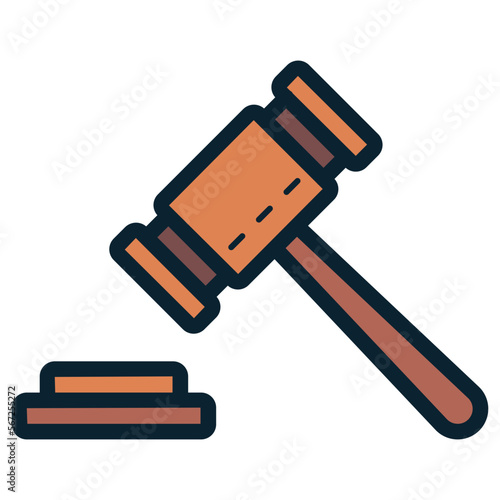 gavel court illustration