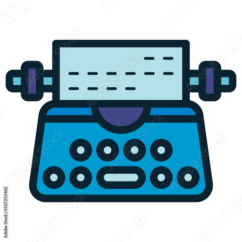 typewriter writing device illustration