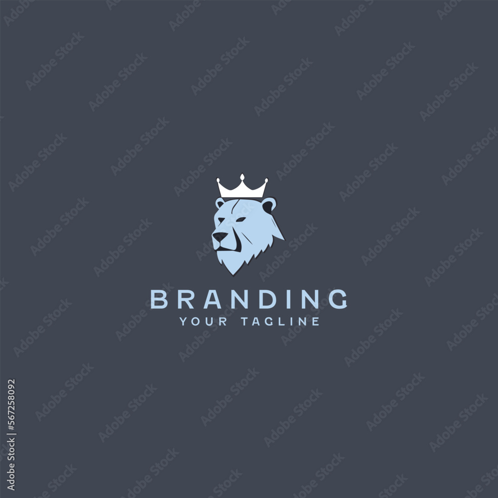 King bear Vector Logo Design Template