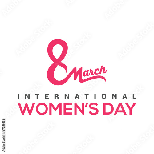 International women s day typography des