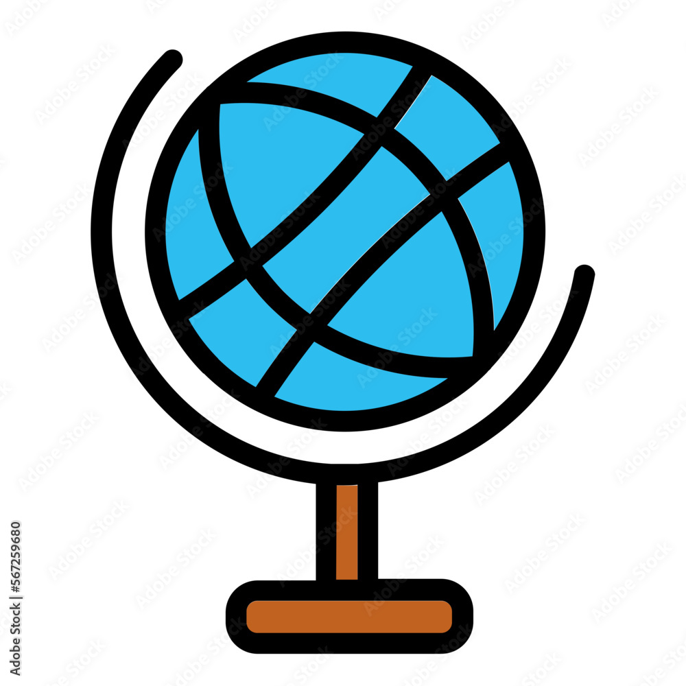 Obraz premium globe color line icon