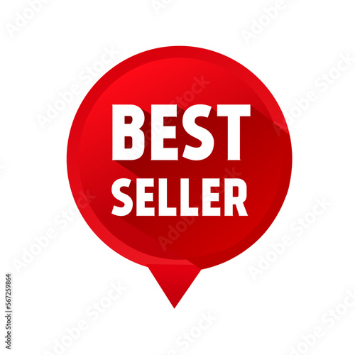 Free Download Best seller icon vector. Quality badge, emblem, label, sign. Business concept. - GFXLoad
