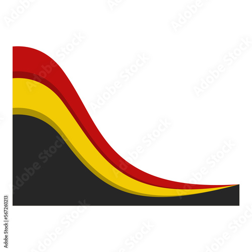 belgium curve flag illustration for footer border or frame background decoration