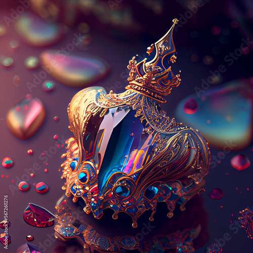 Dripping in Gems, Graphic Asset, AI