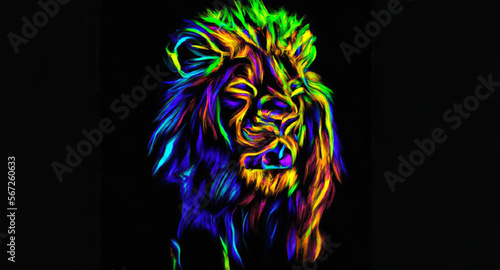 Lion head logo. King of the jungle. © Faruk