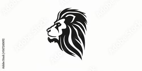 Lion head logo. King of the jungle.