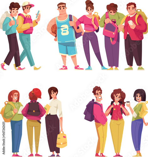 Students Backpacks Set