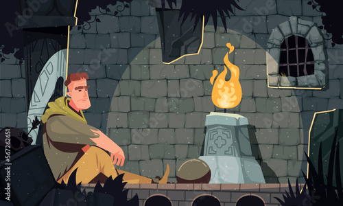 Dungeon Prisoner Cartoon