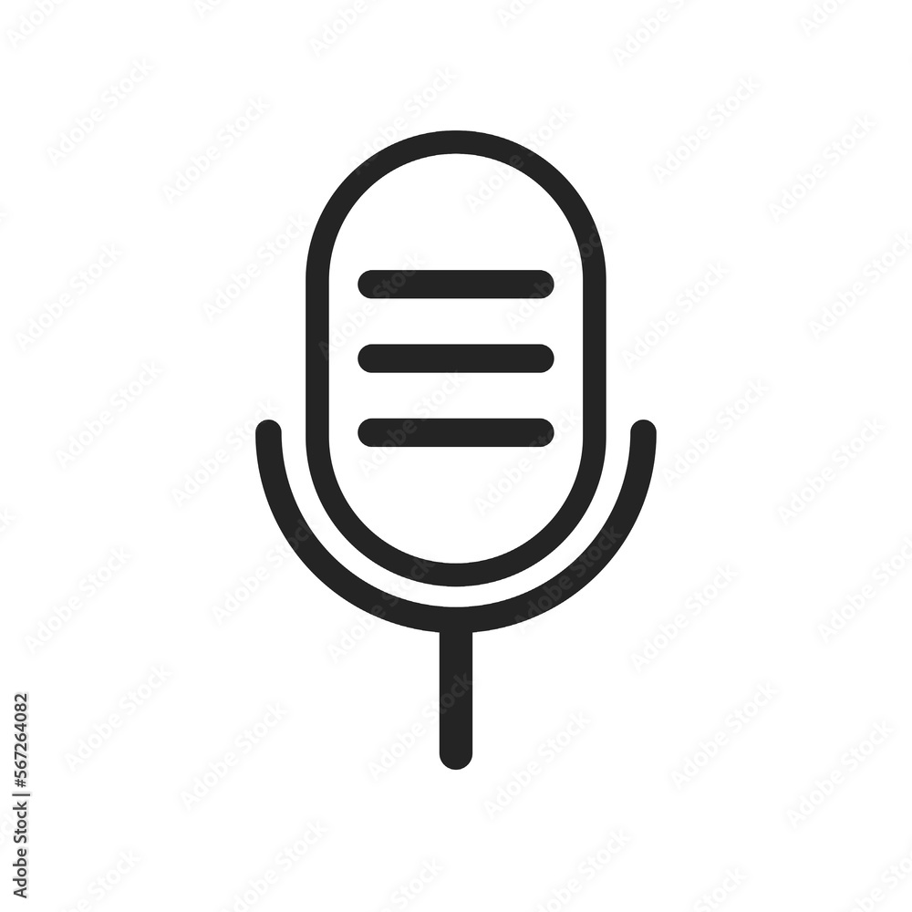 vector icon mic line simple vector icon mic line simple