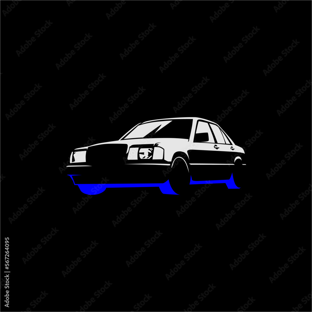 vector logo luxury car on black background. use for logo suggestion