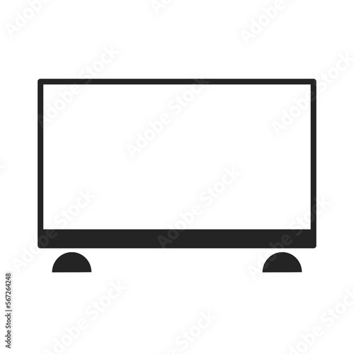 monitor icon simple solid vector