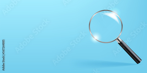Wallpaper Mural Magnifying Glass And Blue Background Torontodigital.ca
