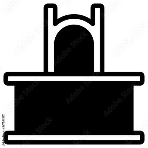 desk with chair illustration