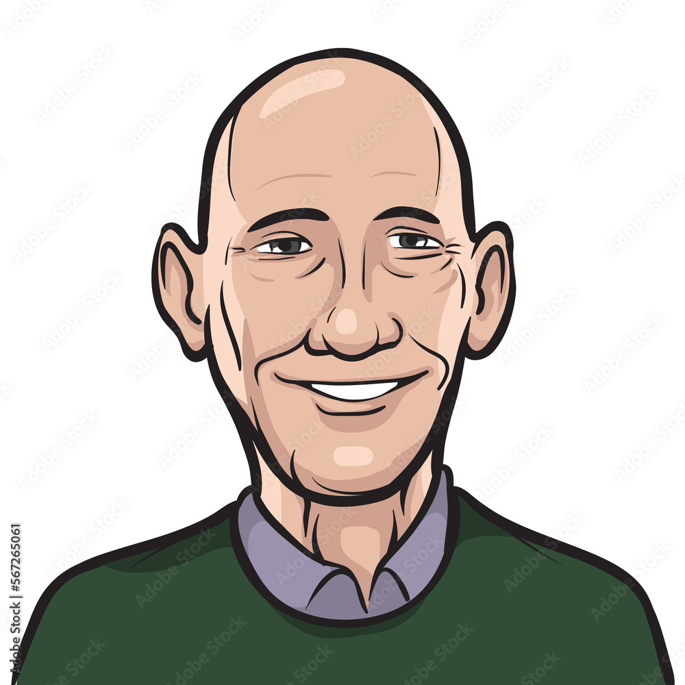 user profile person portrait of senior man - PNG image with transparent background