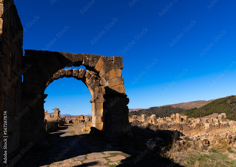 The Roman ruins of Djemila, North Africa, Djemila, Algeria The Roman ruins of Djemila, North Africa, Djemila, Algeria