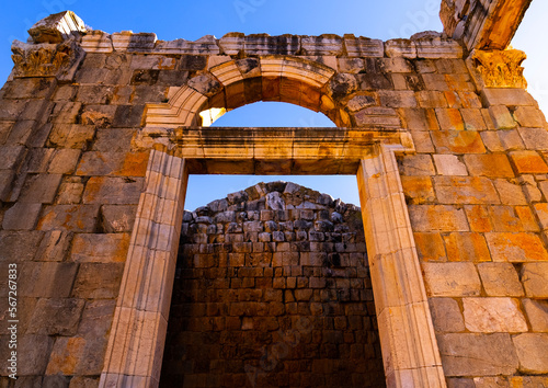 The Severian Temple in the Roman ruins, North Africa, Djemila, Algeria photo