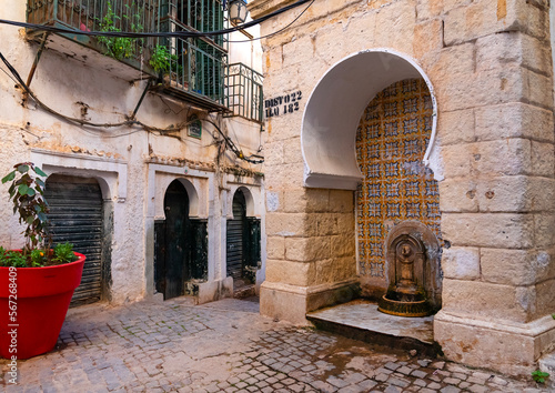 Fountain in the Casbah, North Africa, Algiers, Algeria photo