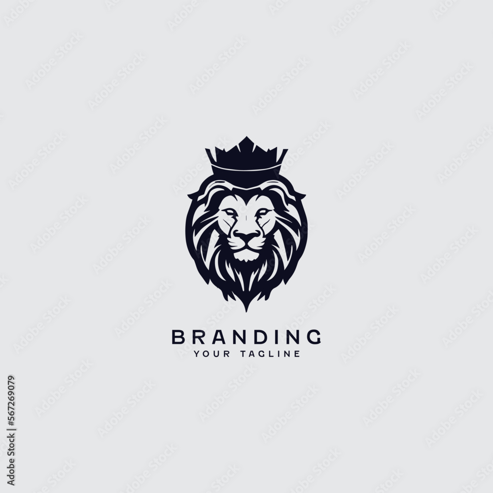 Lion King Vector Logo Design Template