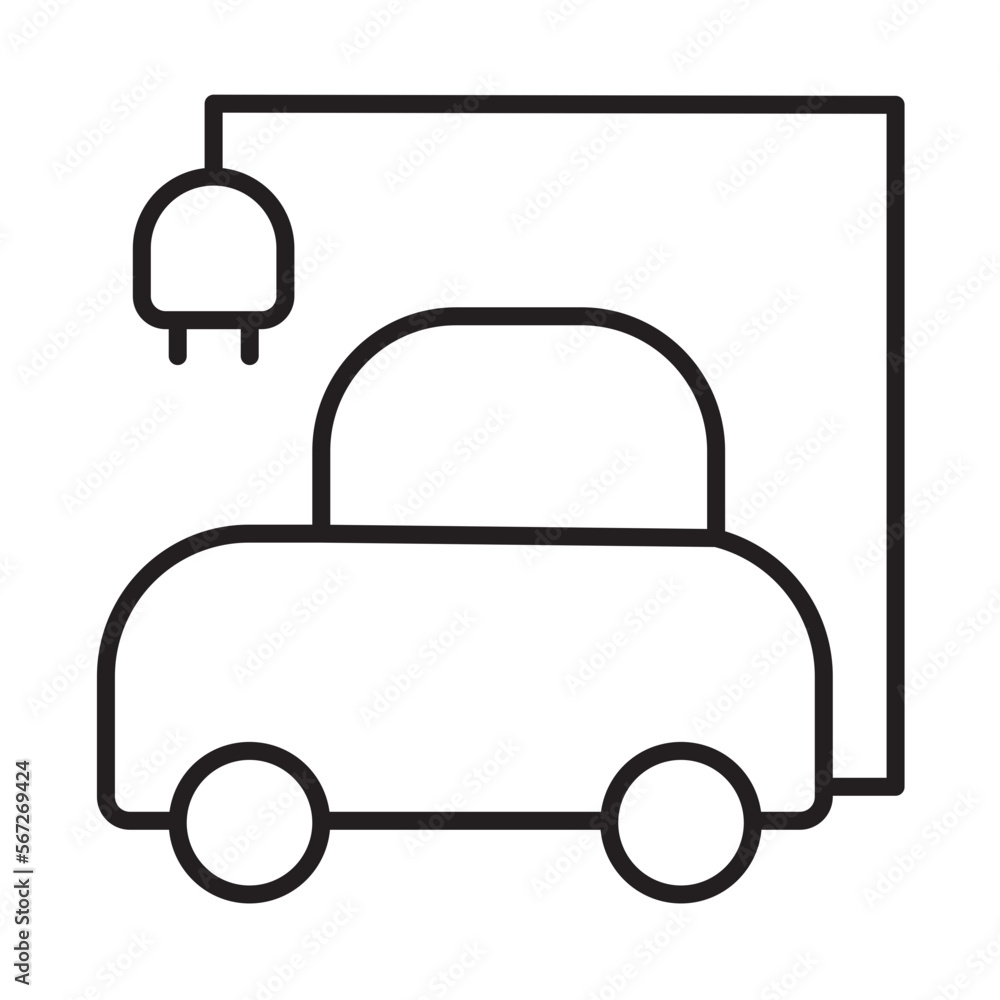 electric car vector icon electric car vector icon