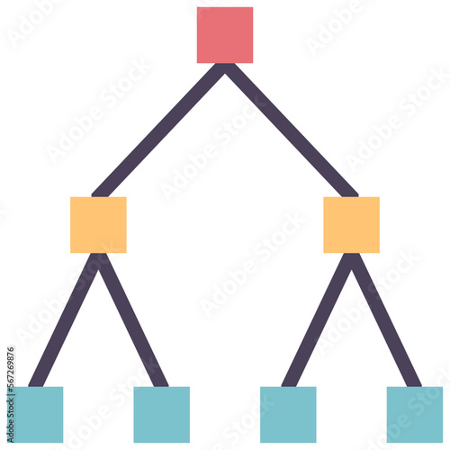 hierarchy flat style icon