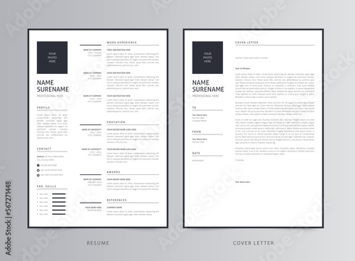 Resume Template, Professional Modern Resume Template, CV Template