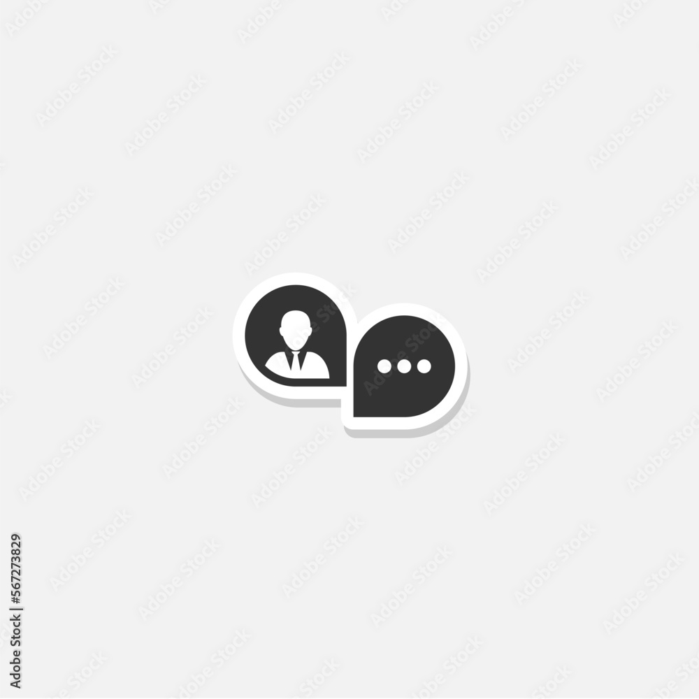 People Talk chat logo sticker isolated on gray background People Talk chat logo sticker isolated on gray background