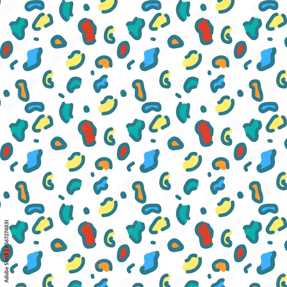Leopard's pattern texture. Colorful leopard seamless pattern Leopard's pattern texture. Colorful leopard seamless pattern