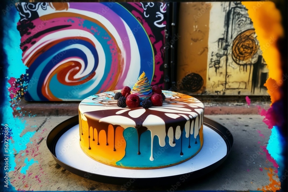 PicassoInspired Birthday Cake with Artistic Candles | MUSE AI