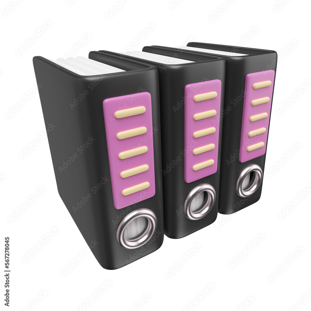 Binder 3D Illustration Icon Binder 3D Illustration Icon