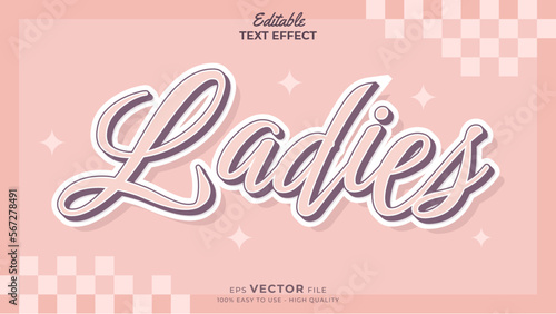 International Women`s Day Editable text effect template