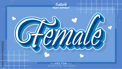 International Women`s Day Editable text effect template