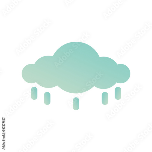 rain cloud vector in an elegant and luxurious style, suitable for use in all fields photo